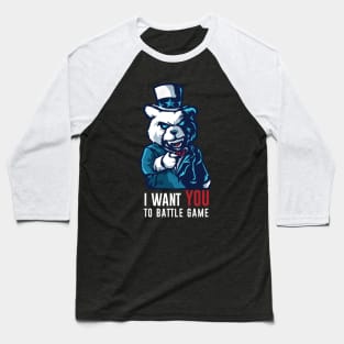 bear gamer Baseball T-Shirt